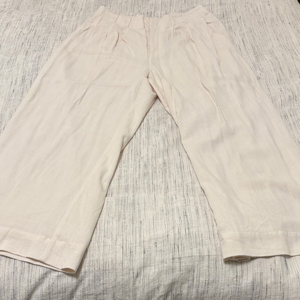 Z Supply Cream Wide-Leg Trousers